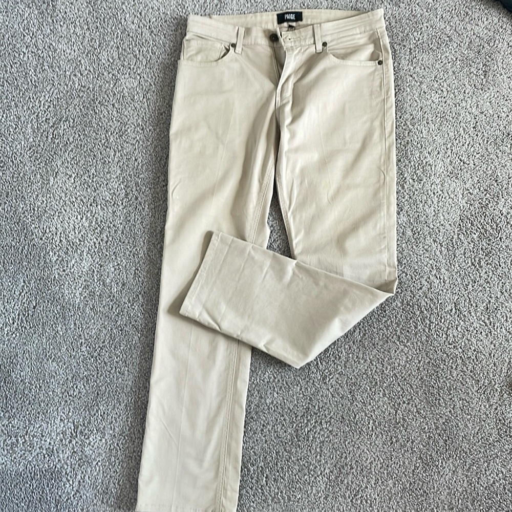 Paige khaki chino pants in good condition